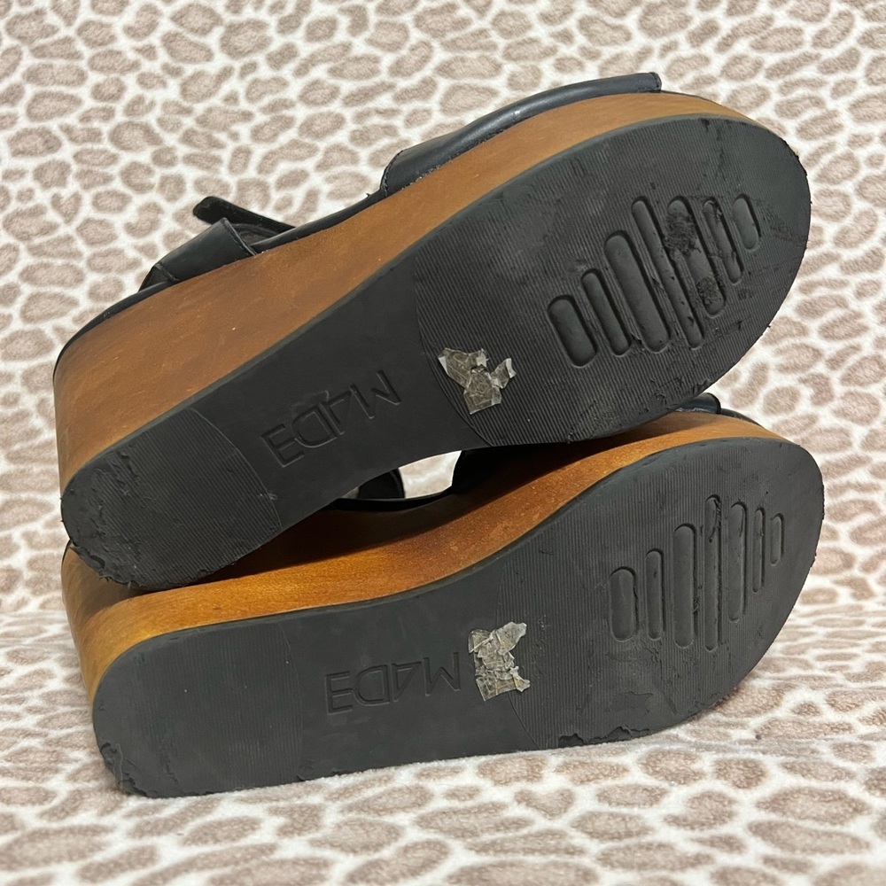 M4DE Black and Wood Wedges - Picture 5 of 9